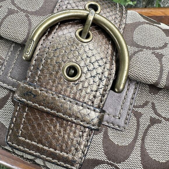 Coach Y2K Soho Signature Mini Demi Baguette Style No. 8K38 - Picture 12 of 15